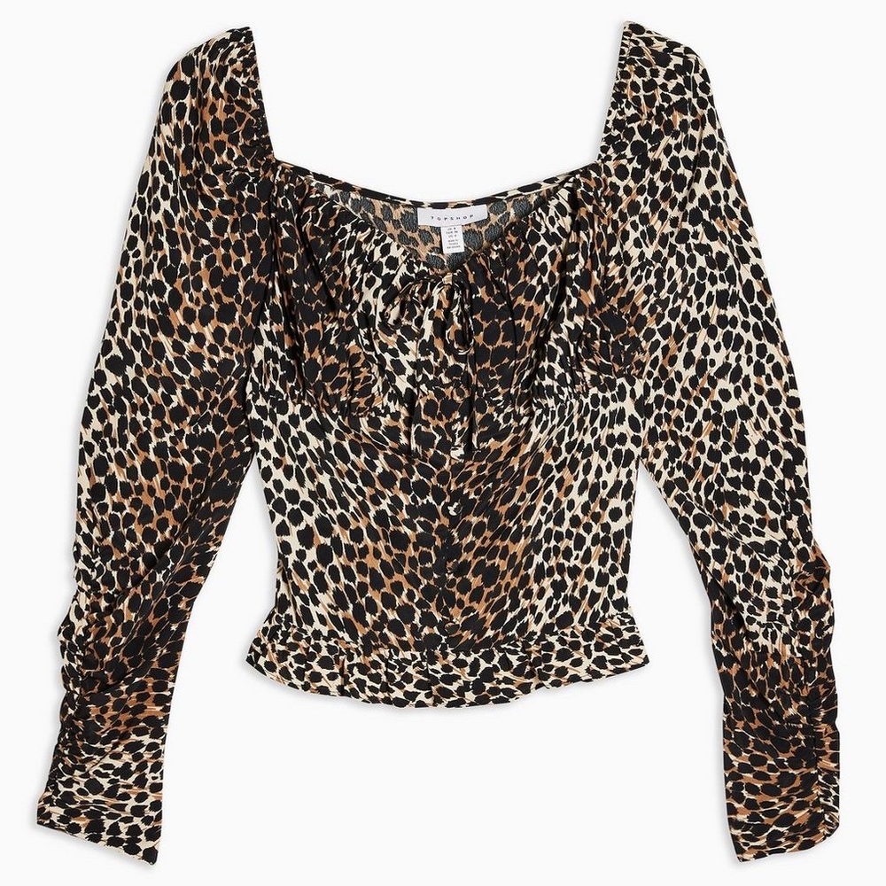 Topshop Leopard Blouse